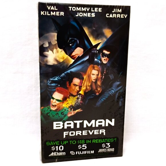 Batman Forever (VHS, 1995) Val Kilmer Jim Carrey Tommy Lee Jones NEW‎/Sealed - Picture 1 of 6